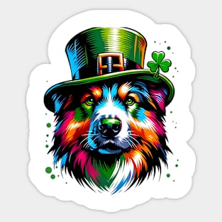 Romanian Mioritic Shepherd Dog's Saint Patrick's Day Joy Sticker